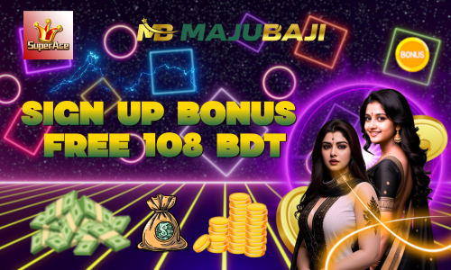 Majubaji: Get FREE 108 BDT Sign-Up Bonus! 🎉 Neon vibes, cash icons, traditional beauties & game thrills! Play now with SuperAce & Majubaji. 🎰🔥 #OnlineGaming #Bonus