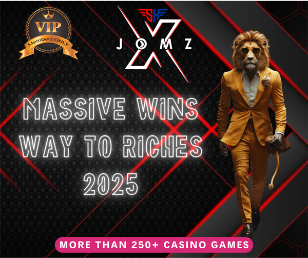 JOMZ lion mascot promo for 2025 casino wins